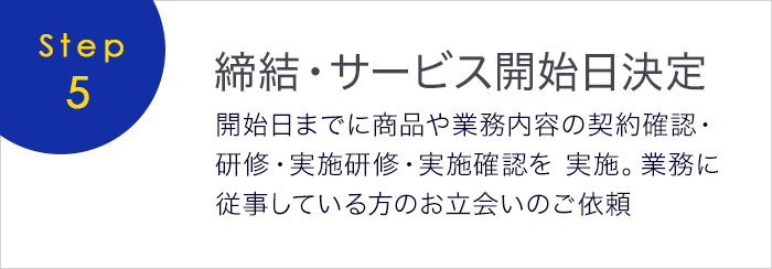 [Step5]締結・サービス開始日決定